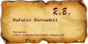 Rafaisz Bernadett névjegykártya