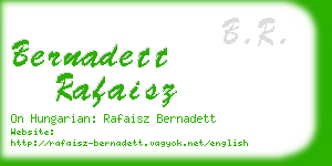 bernadett rafaisz business card